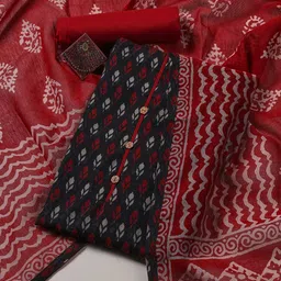 Meena Bazaar Printed Unstitched Dress Material-46