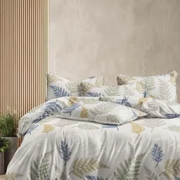 CHICERY White & Blue Floral AC Room Single Bed Comforter-image-43