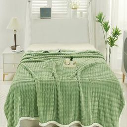 JC HOME Green AC Room 300 GSM Double Bed Blanket-image-57