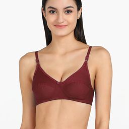 samvar Women Cotton Maroon Non Padded Non-Wired Lingerie Bra Sport wear Gym Crop Tank Top-picture-38