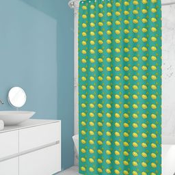 ArtzFolio Green & Yellow Printed Waterproof Shower Curtains-image-58