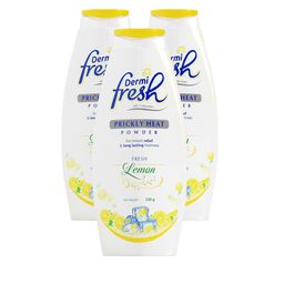 DERMIFRESH Set Of 3 Fresh Prickly Heat Powder For Long Lasting Cooling - Lemon -150 g Each-7