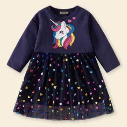 INCLUD Girls Graphic Printed Fit & Flare Dress-picture-21