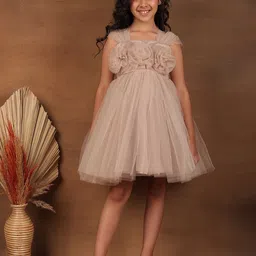 Superminis PU Coated Net Fit & Flare Dress-image-6