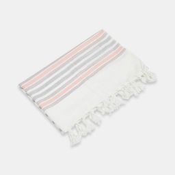 Fabindia Gaurav Gamcha Grey & White Striped 120 GSM Cotton Hand Towel-picture-31