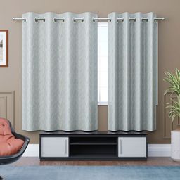 RUBOXA Grey Set of 2 Window Curtain-14