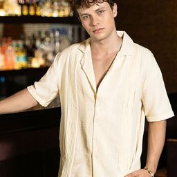 Campus Sutra Men Comfort Cuban Collar Solid Nylon Oversized Casual Shirt-image-89
