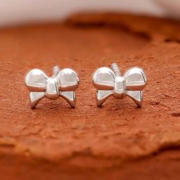AMONROO 925 Sterling Silver Rhodium-Plated Contemporary Studs Earrings-12