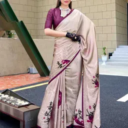 DIVASTRI Printed Satin Saree-image-29