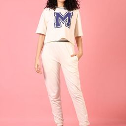 V-Mart Typography Printed Pure Cotton T-Shirt & Joggers-picture-48