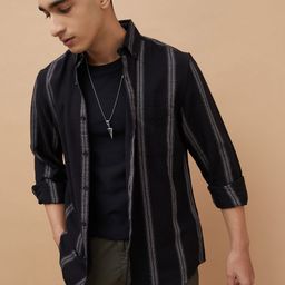 Fame Forever by Lifestyle Men Opaque Striped Casual Shirt-image-64