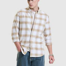 Snitch Men Classic Opaque Checked Casual Shirt-picture-29