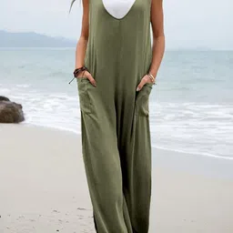 KPOP Sleeveless V-Neck Basic Jumpsuit-picture-50