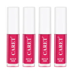 CARET ORGANIC Set Of 4 Super-Pigmented Liquid Matte Lipsticks - 8 ml Each - Shade 4-28