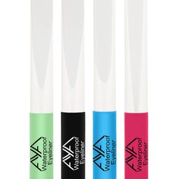AYA Set Of 4 Long-Lasting Waterproof Liquid Eyeliner - 5ml Each - Kohl Black - Mint Green-image-76