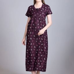 TRUDO Printed Maxi Nightdress-image-83