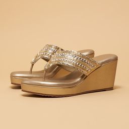 ERIDANI Women Round Toe Wedge Sandals-43