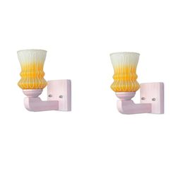 Somil Premium Designer Glass Wall / Night Lamp Elegant & Stylish Dcor Accent for Modern Interiors, color- Yellow, White, Size- 20 X 25 X 22 CM-image-27