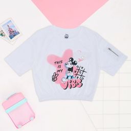 Pantaloons Junior Girls Printed Extended Sleeves T-shirt-image-8