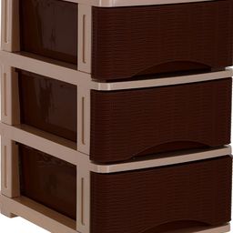 Nayasa Brown 3 Drawer Multi-Utility Storage Organisers-49