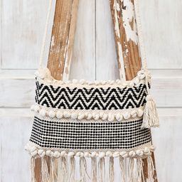 Ariana Embellished Structured Sling Bag with Tasselled-4