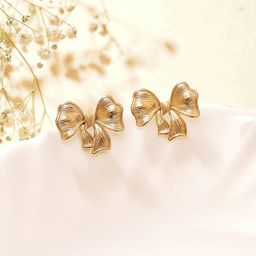 Priyaasi Bloomed Floral Elegance Gold Plated Studs-8