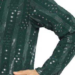 Devyom Men Printed Regular Thread Work Kurta with Pyjamas image 5