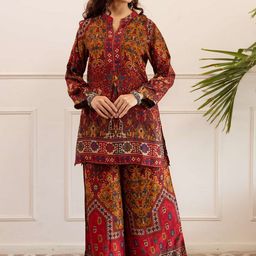 KALINI Women Ethnic Motifs Printed Regular Kurta with Palazzos-image-52