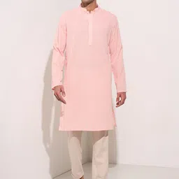 indus route by Pantaloons Men Thread Work Dobby Kurta-image-8