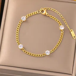 MYKI Women Gold-Plated Charm Bracelet-0
