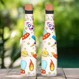The Better Home White 2 Pieces Astro Adventure Stainless Steel Water Bottles-500 ml Each-image-49