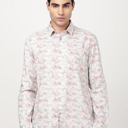Indian Terrain Men Classic Slim Fit Floral Printed Casual Shirt-picture-43