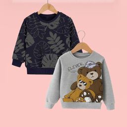 Be Perfect Kids-Unisex Multicoloured Fleece Sweatshirts-image-70