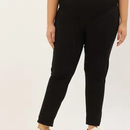 theRebelinme Women Relaxed High-Rise Easy Wash Plus Size Trousers-image-77