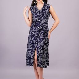 OH MI DIOS Women Printed Shirt Midi Dress-image-95