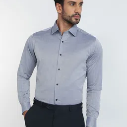 Raymond Pure Cotton Semicutaway Formal Shirt-picture-16