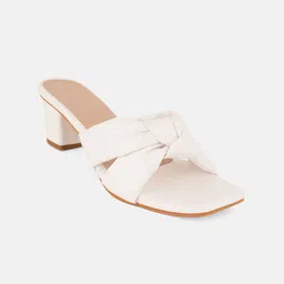 Rubeezz PU Party Block Sandals with Bows-14