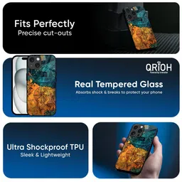 QRIOH Abstract Printed iPhone 16 Pro Max Back Case Mobile Accessories image 4
