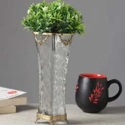 de maison decor Diamond Blossom Gold Glass Decorative Vase-picture-37