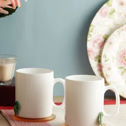 Luminarc Set of 6 White Solid Tempered White Essence Opalware Tea or Coffee Mug-19