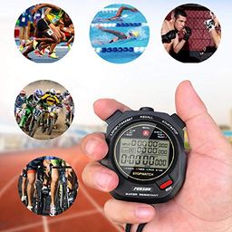 qwm Professional Timer Stopwatch, Digital Sports Stopwatch with Countdown Timer, 100 Lap Memory, 0.001 Second Timing ,Water Resistant,Multi Functional Stopwatch for Swimming Running Training etc image 3