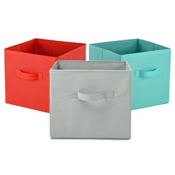 Kuber Industries Green 3 Pieces Square  Shape Multi-Utility Organisers image 1