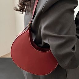 LULU & SKY PU Structured Hobo Bag With Tasselled image 2