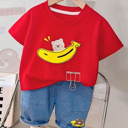 LULU & SKY Boys Printed T-shirt with Shorts-image-64