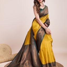 CARTYSHOP Zari Pure Silk Kanjeevaram Saree-image-11