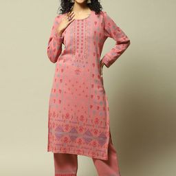 Rangriti Women Regular Thread Work Kurta with Palazzos-15