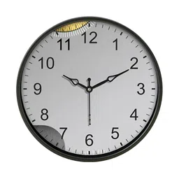 Aura Black & White Printed Traditional Wall Clock-1