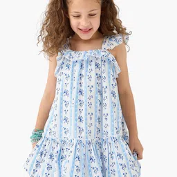 Juniors by Babyshop Floral Print Square Neck Drop-Waist Dress-picture-19