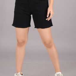 zayla Women Skinny Fit Outdoor Denim Shorts-image-28