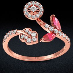 Joyalukkas Women 18KT Ruby Ring Diamond-image-74